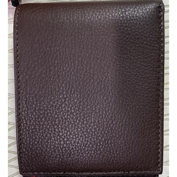 IZOD Genuine Leather Brown Bifold Wallet Cash ID Credit Card NEW 3.5x4.5" - Picture 8 of 8
